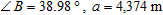 Solve the right triangle. Round your answer to the appropriate number of significant digits.    