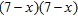 <strong>Factor completely. Check by multiplying the factors. </strong> A) B) C) D) E)