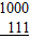 Use the 1's complement method to subtract the following binary numbers.