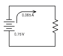 <strong>Power (in watts, W) equals voltage times current. Find the power in the circuit. </strong> A) 0.0867 W B) 0.0545 W C) 0.3063 W D) 0.0488 W E) 0.5445 W