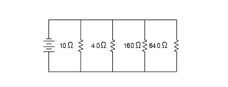 Find the total resistance in the parallel circuit.  