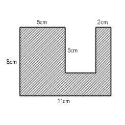 Find the area of the figure.  
