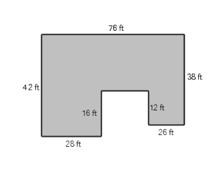 The replacement cost for construction of a building is $64/ft <sup>2</sup>. Use the illustration to determine how much insurance should be carried for full replacement.