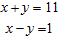 Solve the pair of linear equations by addition.