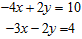 Solve the pair of linear equations by addition.