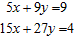 Solve the pair of linear equations by addition.