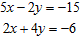 Solve the pair of linear equations by addition.