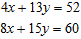 Solve the pair of linear equations by addition.