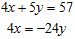 Solve, using the substitution method, and check. Enter your answer as an ordered pair in the form (x, y).