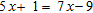 Solve the equation and check.   x = __________<div style=padding-top: 35px> 
