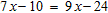 Solve the equation and check.   x = __________<div style=padding-top: 35px> 