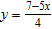 <strong>Solve for y in terms of x. </strong> A) B) C) D) E)