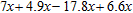 <strong>Combine the like terms. </strong> A) 36.3x B) 5.6x C) 29.7x D) 26.5x E) 0.7x