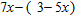 <strong>Simplify by first removing the parentheses and then combining the like terms. </strong> A) 2x - 3 B) 12x - 3 C) 15x D) 12x - 8 E) 3x - 12
