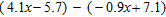 <strong>Simplify by first removing the parentheses and then combining the like terms. </strong> A) 5x + 12.8 B) 3.2x - 12.8 C) 5x - 12.8 D) 3.2x - 5 E) 3.2x - 1.4