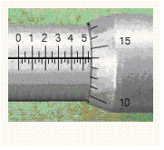 Read the measurement shown on the U.S. micrometer.  