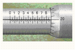 Read the measurement shown on the U.S. micrometer.  