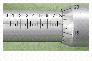 Read the measurement shown on the U.S. micrometer. __________ in.