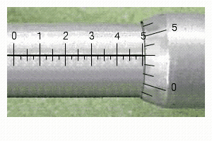 Read the measurement shown on the U.S. micrometer. __________ in.