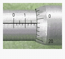 Read the measurement shown on the U.S. micrometer. __________ in.