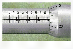 Read the measurement shown on the U.S. micrometer. __________ in.