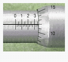 Read the measurement shown on the U.S. micrometer. __________ in.