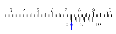 Read the measurement shown on each vernier caliper. __________ mm