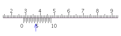 Read the measurement shown on each vernier caliper. __________ mm
