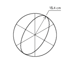 <strong>Follow the rules for working with measurements. Find the surface area and the volume of the sphere. </strong> A) A = 4,250 cm <sup>2</sup>, V = 26,100 cm <sup>3</sup> B) A = 4,240 cm <sup>2</sup>, V = 26,090 cm <sup>3</sup> C) A = 462 m <sup>2</sup>, V = 12,800 m <sup>3</sup> D) A = 4,280 cm <sup>2</sup>, V = 26,130 cm <sup>3</sup> E) A = 4,175 cm <sup>2</sup>, V = 26,045 cm <sup>3</sup>