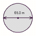 <strong>Find the circumference and the area of the circle. Follow the rules for working with measurements. </strong> A) The circumference is 408 m, the area is 6,640 m <sup>2</sup>. B) The circumference is 204 m, the area is 50 m <sup>2</sup>. C) The circumference is 204 m, the area is 13,300 m <sup>2</sup>. D) The circumference is 102 m, the area is 6,640 m <sup>2</sup>. E) The circumference is 204 m, the area is 3,320 m <sup>2</sup>.
