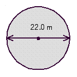 Use the rules for working with measurements. Find the circumference of the circle. C = __________ m Find the area of the circle. A = __________
