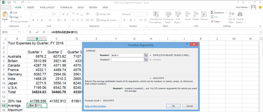 In the accompanying figure, the dialog box illustrates what element of a function?
