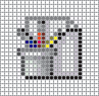 <strong> In the associated figure, each colored dot is called a(n) ____.</strong> A) pixel B) bit C) byte D) analog