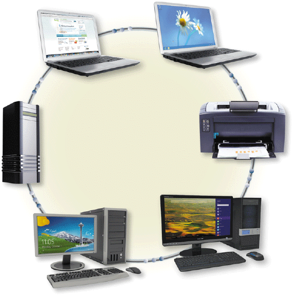 <strong> Which of the following is true of the installation of a network like the one shown in the accompanying figure?</strong> A) It must span a smaller distance than a bus network, and it is more difficult. B) It must span a smaller distance than a bus network, but it is easier. C) It can span a larger distance than a bus network, but it is more difficult. D) It can span a larger distance than a bus network, and it is easier.