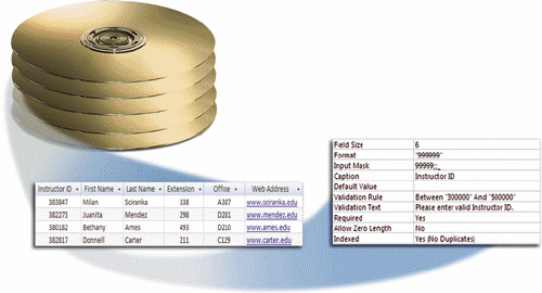 <strong> Which of the following is a collection of related records, as shown in the accompanying figure, stored on storage media such as a hard disk or optical disc?</strong> A) validator B) rubric C) set D) file
