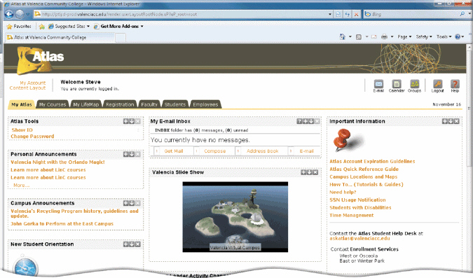<strong> Which of the following (an example of which is shown in the accompanying figure) is a collection of links, content, and services presented on a Web page and designed to guide users to information they likely are to find interesting for their particular job function?</strong> A) personalized page B) portal C) data warehouse D) data storage unit