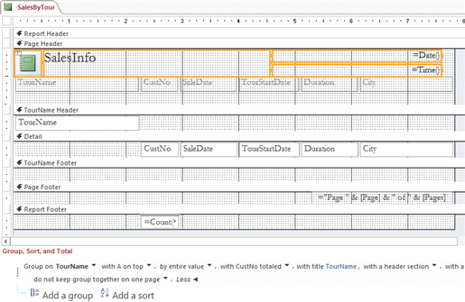 <strong> In the accompanying figure, what type of control is NOT found in the Page Header section?</strong> A) Label B) Combo box C) All of these controls are found in the Page Header section D) Text box