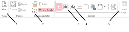 <strong> In the accompanying figure, item 2 helps you ____.</strong> A) open Group Header and Footer sections B) add grouping fields C) set sort orders D) All of the above