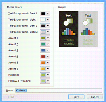 The dialog box shown in the accompanying figure is the Edit Building Block Colors dialog box.
