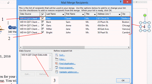 Item 1, shown in the accompanying figure, is used to include all records in the merge.