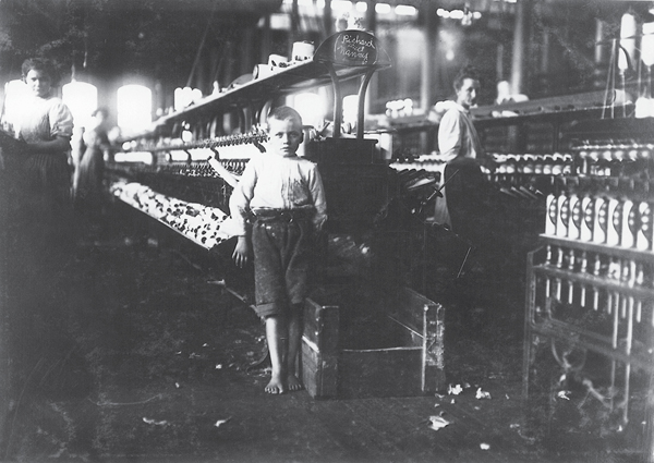 <strong> What was the goal of Lewis Hine's photograph Leo, 48 Inches High, 8 Years Old, Picks Up Bobbins at 15¢ a Day ?</strong> A)To elect more Progressive Party candidates B)To create images that accompany newspaper articles about factories and their workforce C)To change public policy so that children no longer would work in factories D)Unknown but useful to historians studying past labor conditions