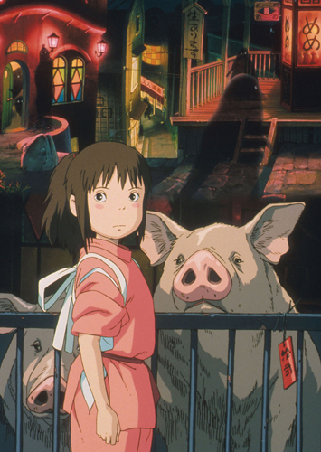 <strong> What is Hayao Miyazaki's Spirited Away ?</strong> A)A ukiyo-e print B)A Bunraku performance C)An animated movie D)Kabuki theater