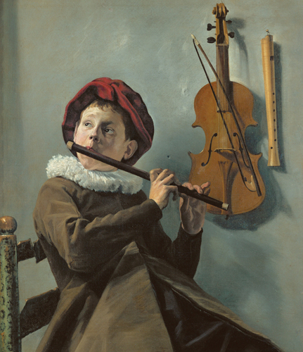 <strong> Judith Leyster's Boy Playing a Flute shows which aspect of the society in which it was painted?</strong> A)The way music was enjoyed throughout society, including in middle-class homes B)The way genre painting was used to make a moral commentary on the frivolity of music C)The fact that global trade networks of the Dutch Republic brought new and exotic objects into Dutch households D)The use of young servants to perform music in a society with rigid hierarchies
