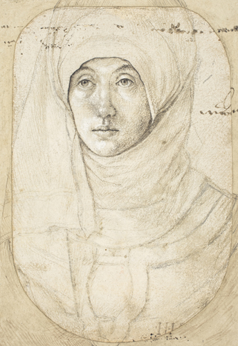 <strong> How can the technique used for Hans Holbein the Elder's Portrait of a Woman be described?</strong> A)It combines silverpoint with the use of gesso. B)It has the heavy, expressive lines characteristic of silverpoint. C)This drawing is an early example of acrylic medium. D)The delicate, precise lines are achieved by using pencil.