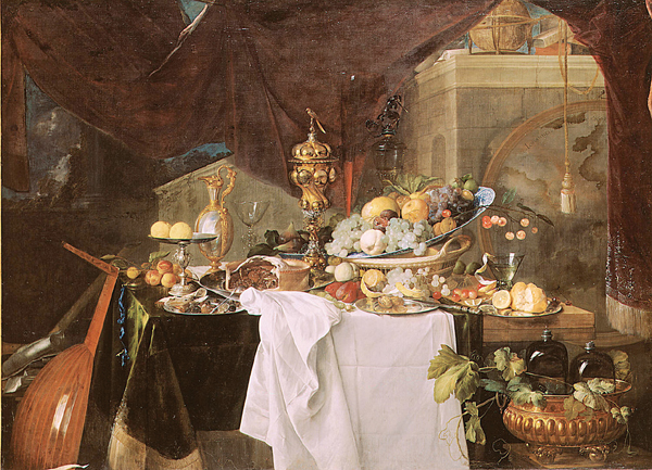 <strong> What kind of beliefs does Jan Davidsz. de Heem's A Table of Desserts reflect?</strong> A)Political B)Scientific C)Economic D)Religious