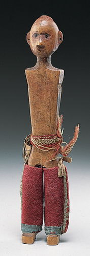 <strong> What role did the Potawatomi Male Figure have in nineteenth-century Native American society?</strong> A)It was an amulet used to protect from illness and other dangers. B)It was a love doll used to inspire desire in its victim/target. C)It was a funerary marker. D)It was a symbol of the aspirations for fertility and bounty in the user.