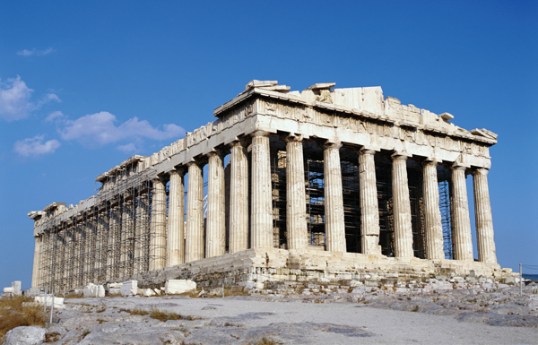 <strong>​   As seen in the columns of the Parthenon , what is the slight swelling at the middle of a column, used to create a feeling of organic flexing, called?</strong> A)Entasis B)Entablature C)Frieze D)Oculus <div style=padding-top: 35px> 