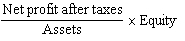 <strong>ROE is defined as</strong> A) B) C) D)