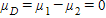 <strong>The null hypothesis of a related scores t test is</strong> A) B) C) D)