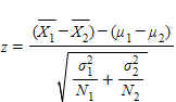 <strong>Given the following equation, the only difference between this and our original equation for z is: </strong> A) the original z required a normal distribution. B) we have substituted information about differences in place of information about observations. C) the equations are of the same general form. D) both b) and c).